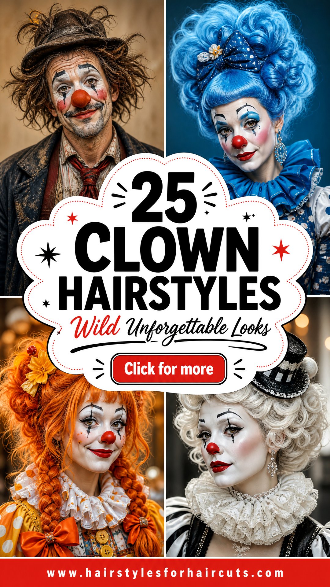 25 Clown Hairstyles That Are Wild and Unforgettable - 25 Clown Hairstyles That Are Wild and Unforgettable