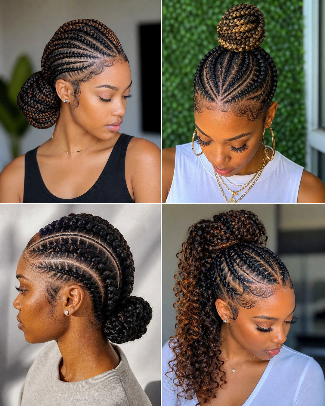 25 Cornrow Updo Hairstyles for Black Hair Ideas