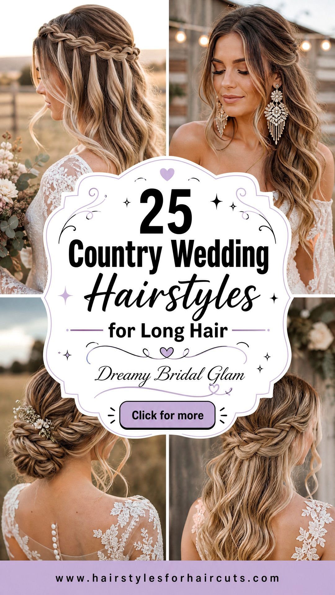 25 Country Wedding Hairstyles for Long Hair Brides - 25 Country Wedding Hairstyles for Long Hair Brides