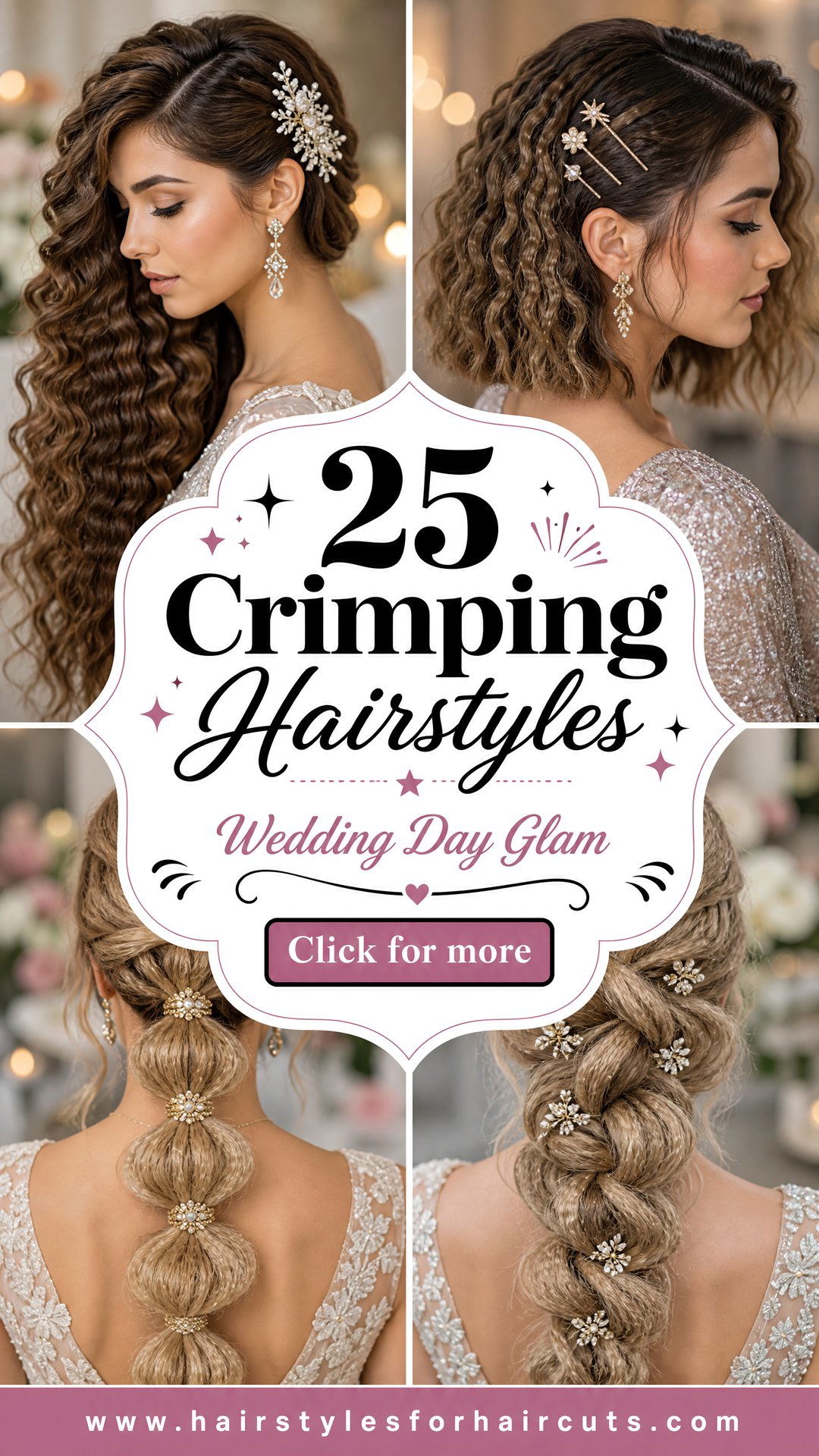 25 Crimping Hairstyles for Wedding Day Glamour - 25 Crimping Hairstyles for Wedding Day Glamour