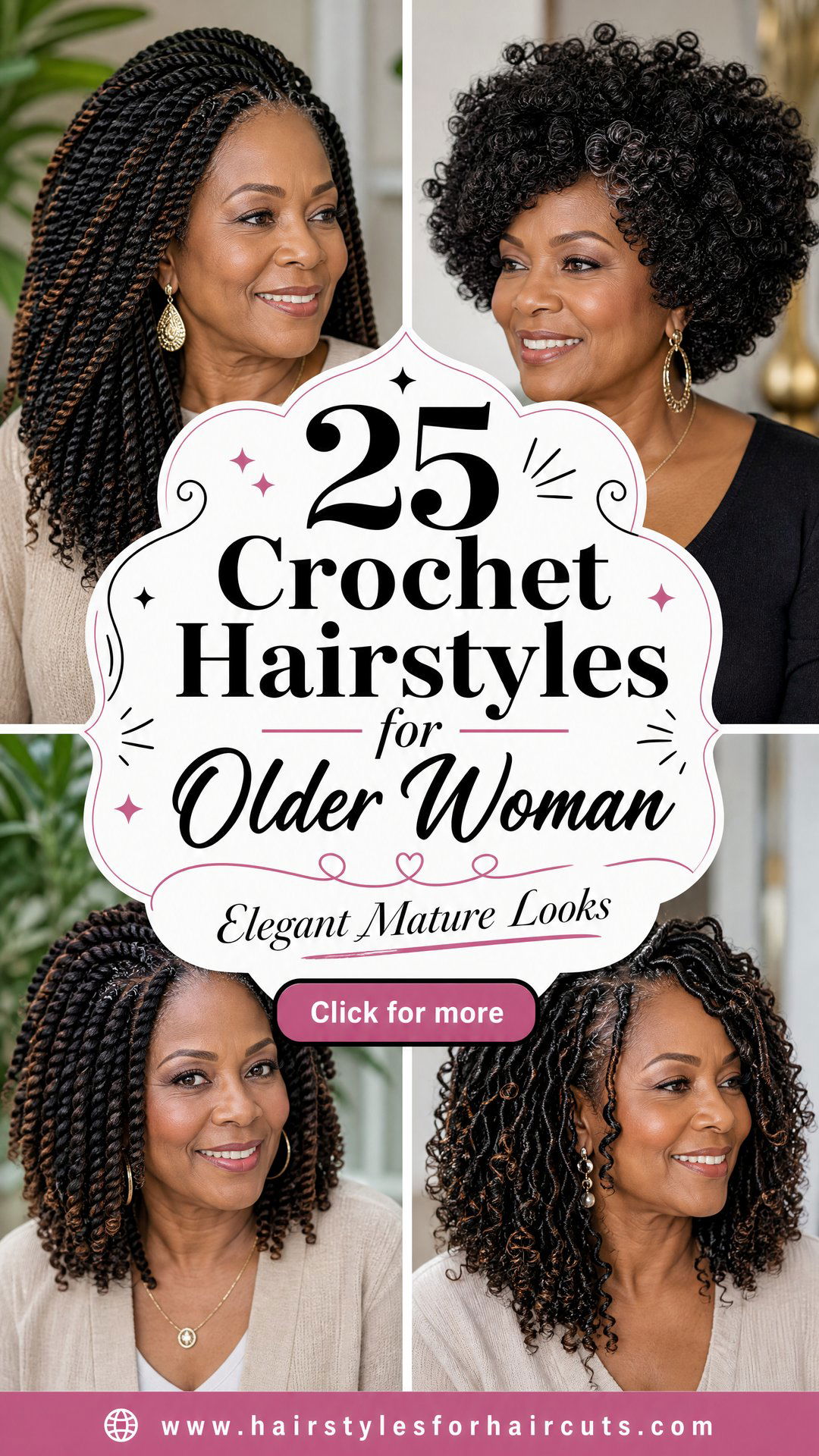 25 Crochet Hairstyles for Older Woman Elegant Looks - 25 Crochet Hairstyles for Older Woman: Elegant Looks