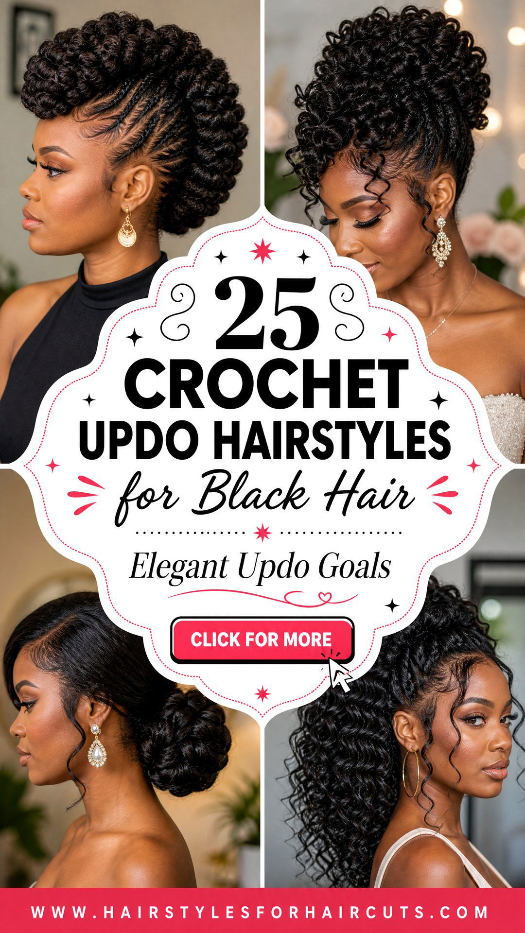25 Crochet Updo Hairstyles for Black Hair to Inspire You - 25 Crochet Updo Hairstyles for Black Hair to Inspire You