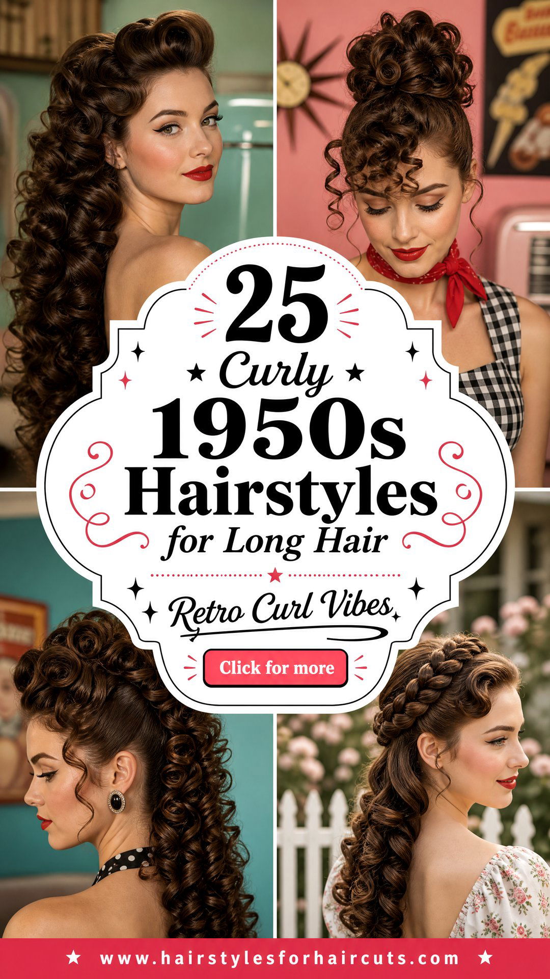 25 Curly 1950s Hairstyles for Long Hair to Inspire - 25 Curly 1950s Hairstyles for Long Hair to Inspire