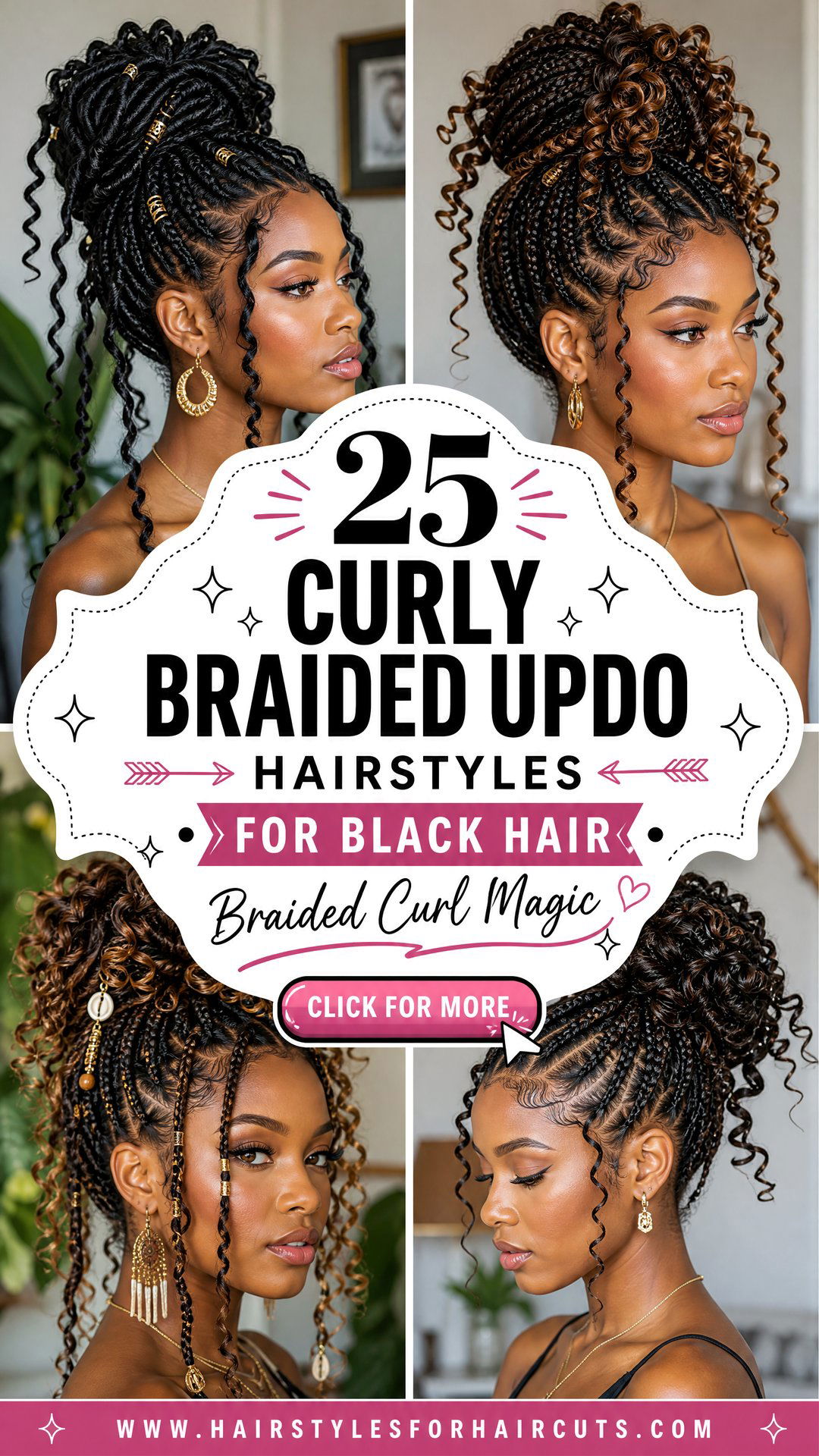 25 Curly Braided Updo Hairstyles for Black Hair - 25 Curly Braided Updo Hairstyles for Black Hair