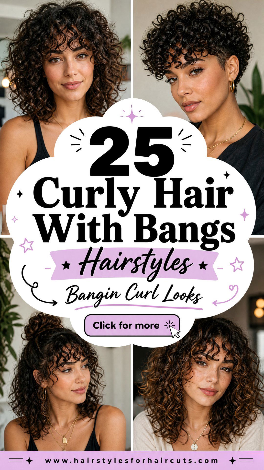 25 Curly Hair With Bangs Hairstyles for a Stunning Look - 25 Curly Hair With Bangs Hairstyles for a Stunning Look