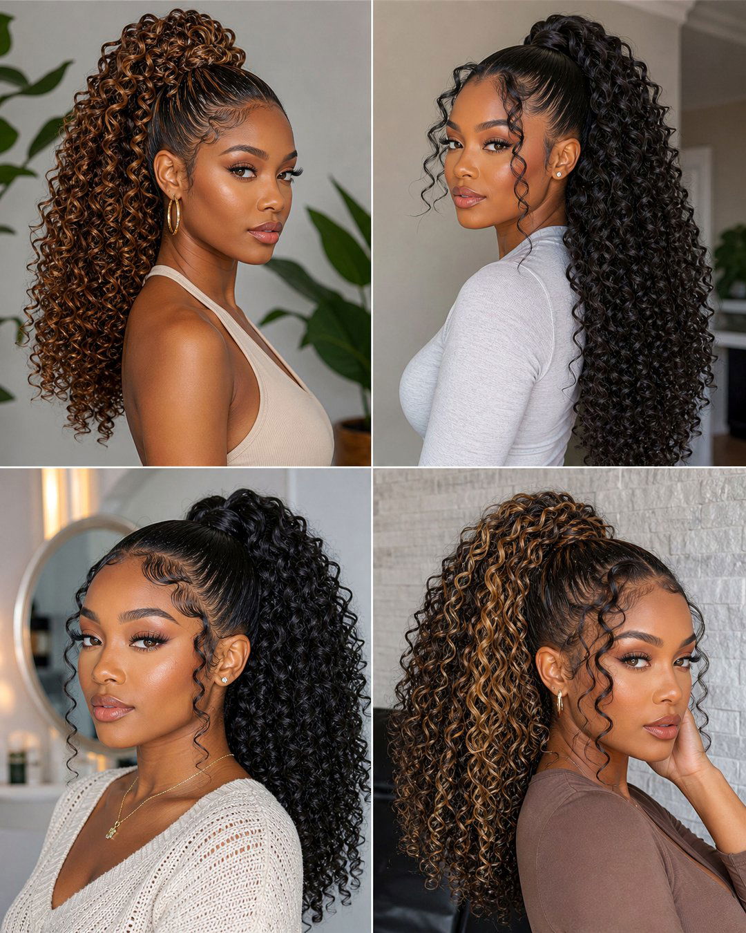 25 Curly Weave Ponytail Hairstyles for Black Hair
