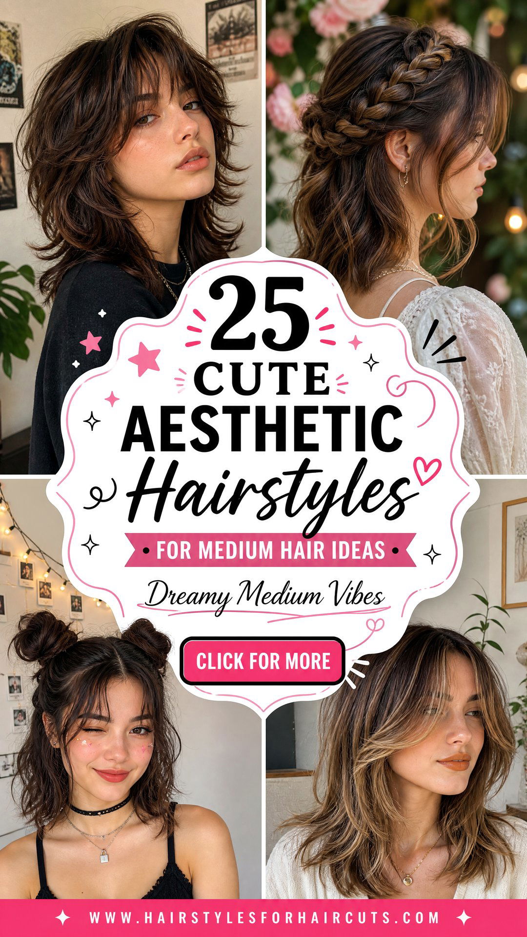 25 Cute Aesthetic Hairstyles for Medium Hair Ideas - 25 Cute Aesthetic Hairstyles for Medium Hair Ideas