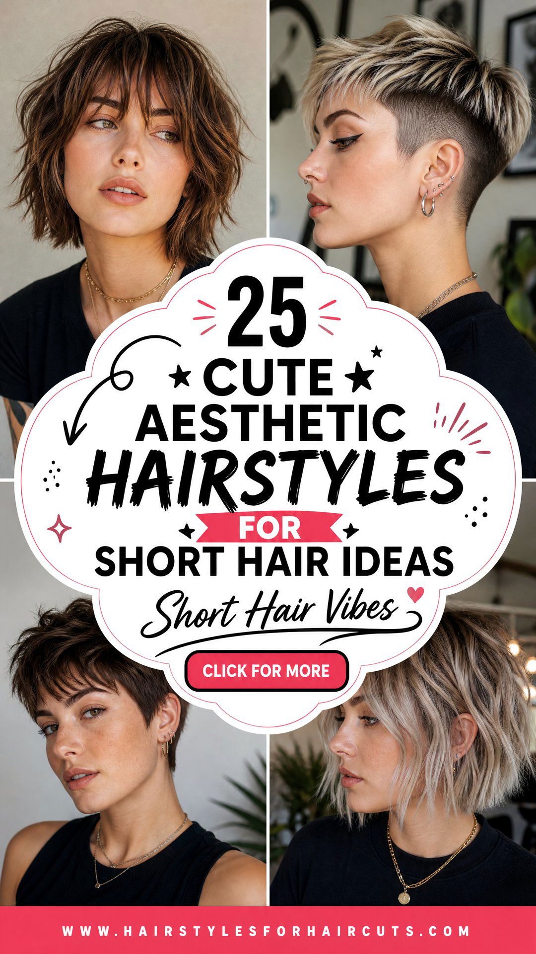 25 Cute Aesthetic Hairstyles for Short Hair Ideas - 25 Cute Aesthetic Hairstyles for Short Hair Ideas