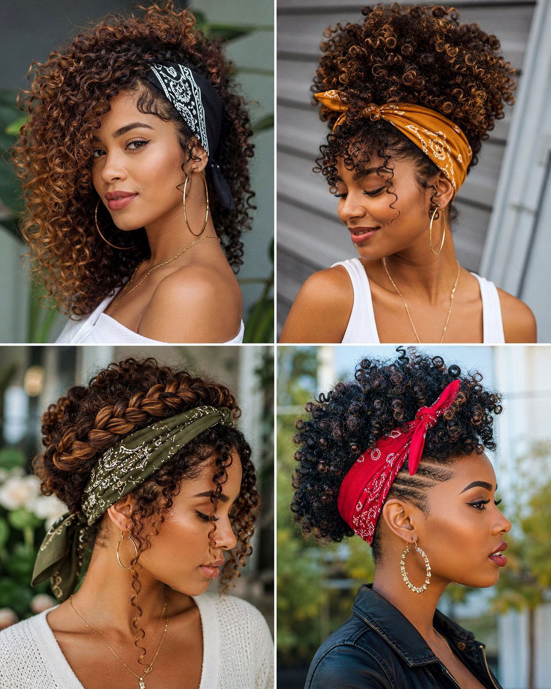 25 Cute Bandana Hairstyles for Curly Hair to Try Now