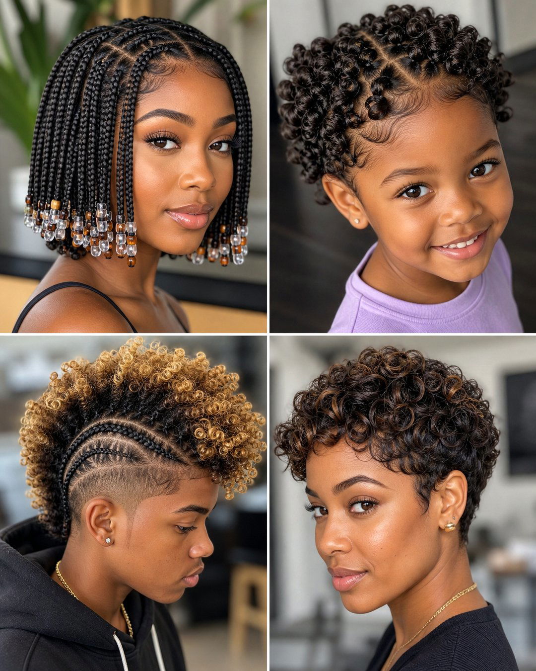 25 Cute Black Hairstyles for Kids Short Hair Ideas
