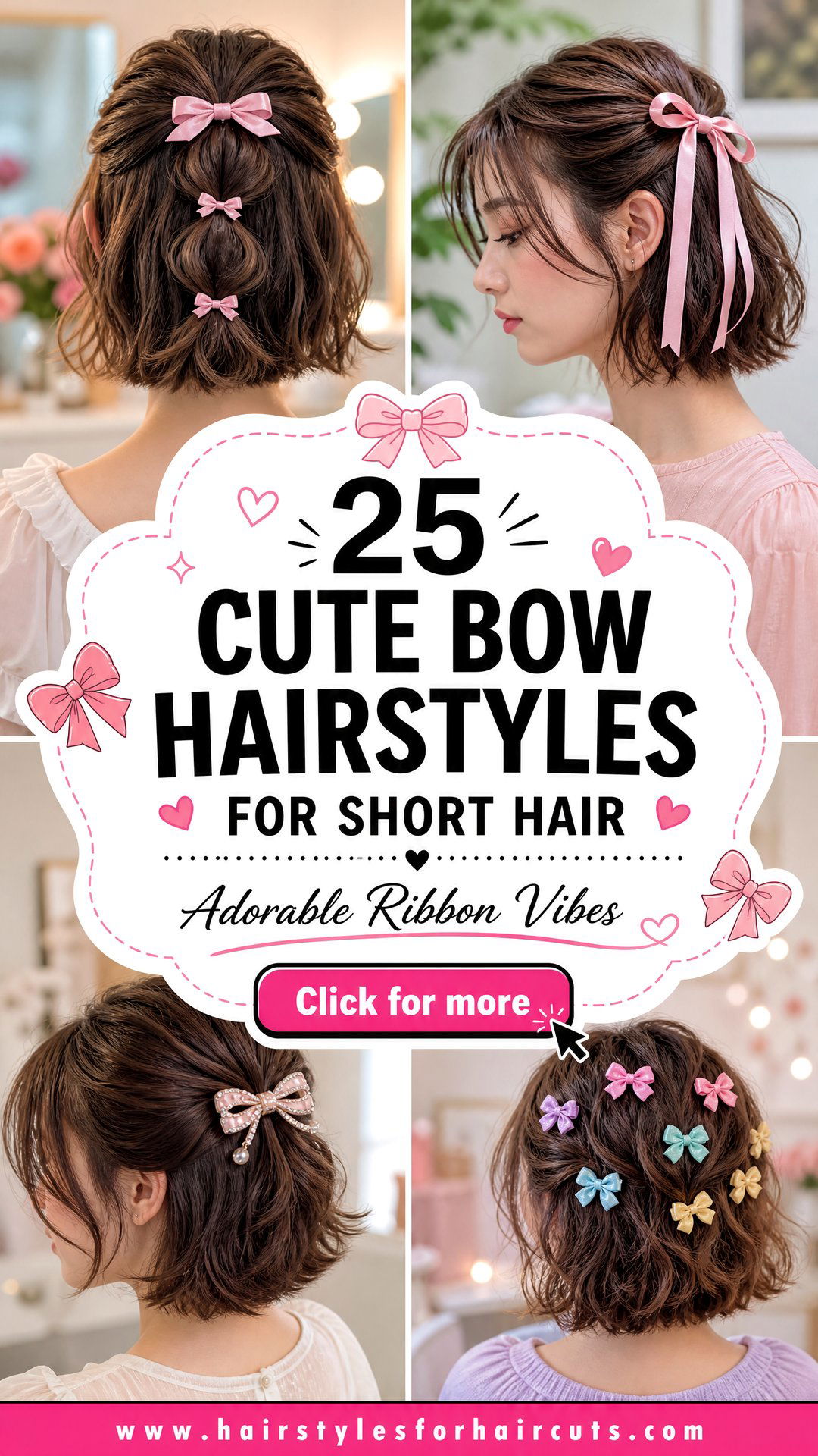 25 Cute Bow Hairstyles for Short Hair to Try Today - 25 Cute Bow Hairstyles for Short Hair to Try Today