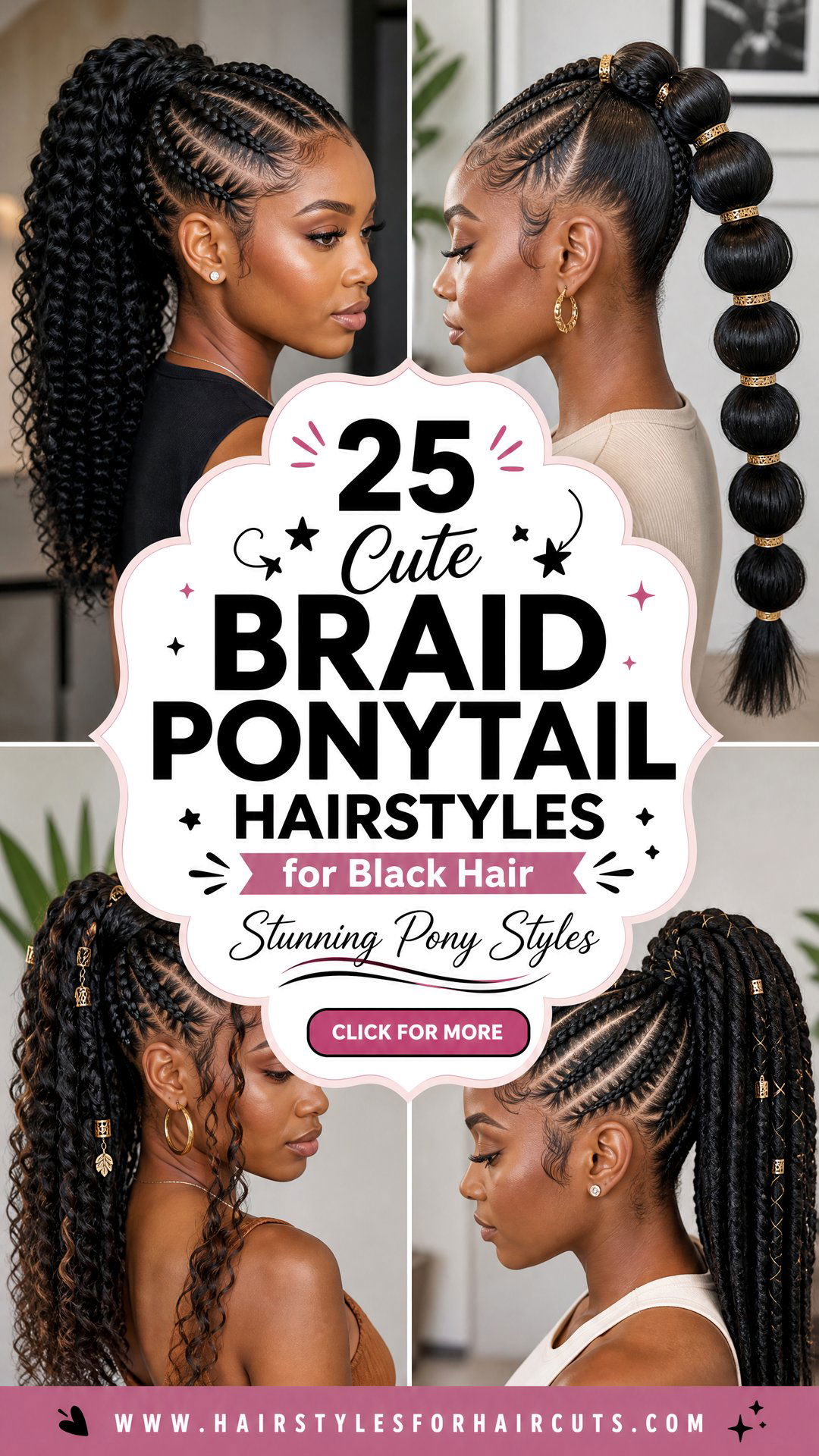 25 Cute Braid Ponytail Hairstyles for Black Hair - 25 Cute Braid Ponytail Hairstyles for Black Hair