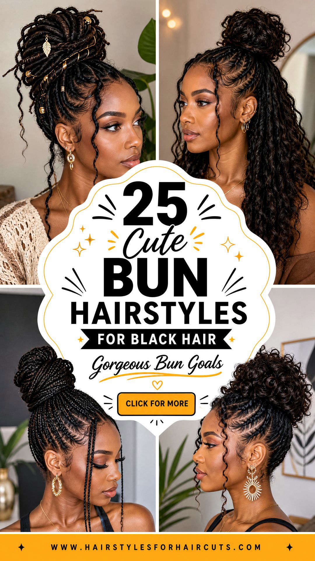 25 Cute Bun Hairstyles for Black Hair to Try Now - 25 Cute Bun Hairstyles for Black Hair to Try Now