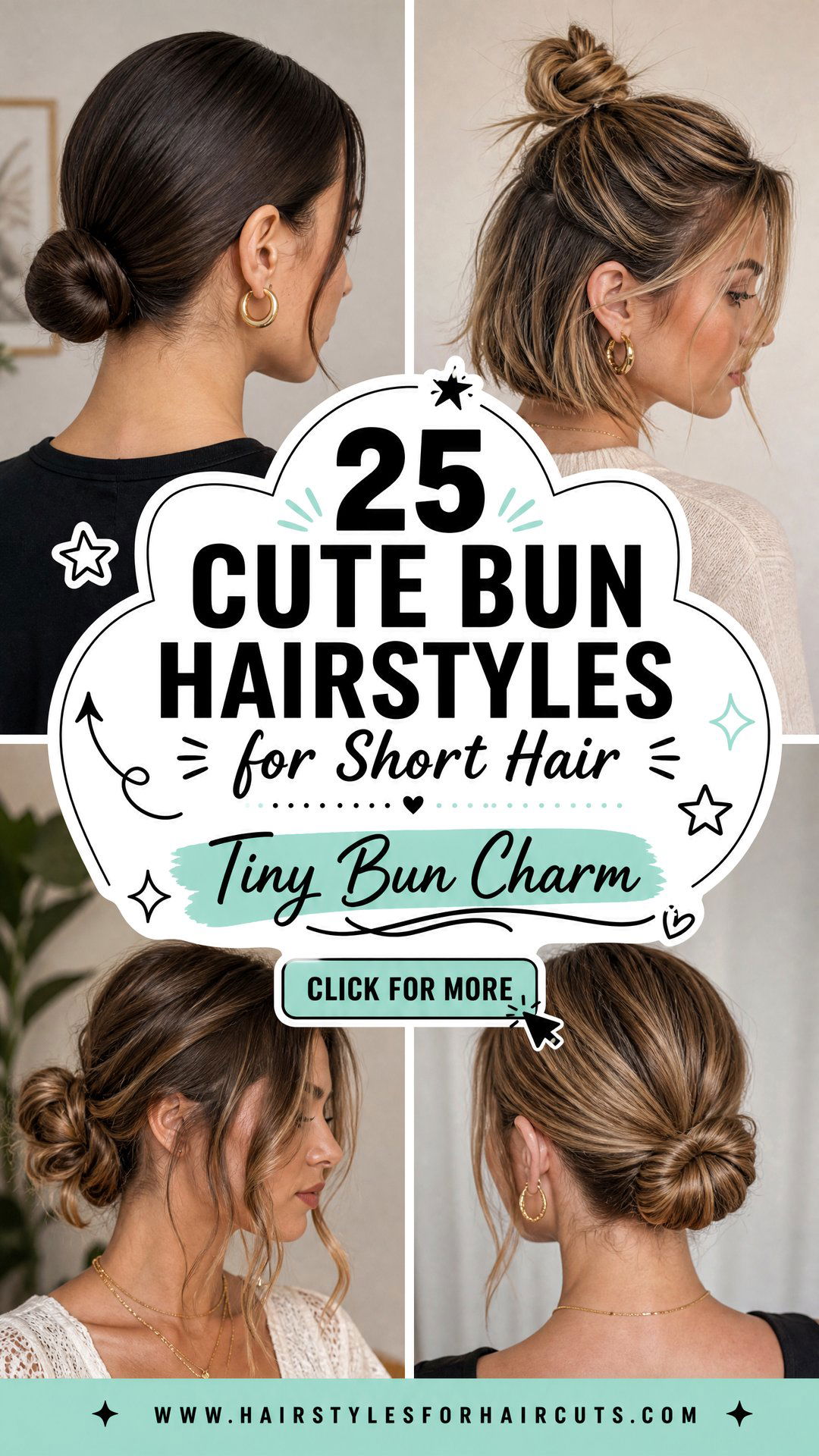 25 Cute Bun Hairstyles for Short Hair to Try Now - 25 Cute Bun Hairstyles for Short Hair to Try Now