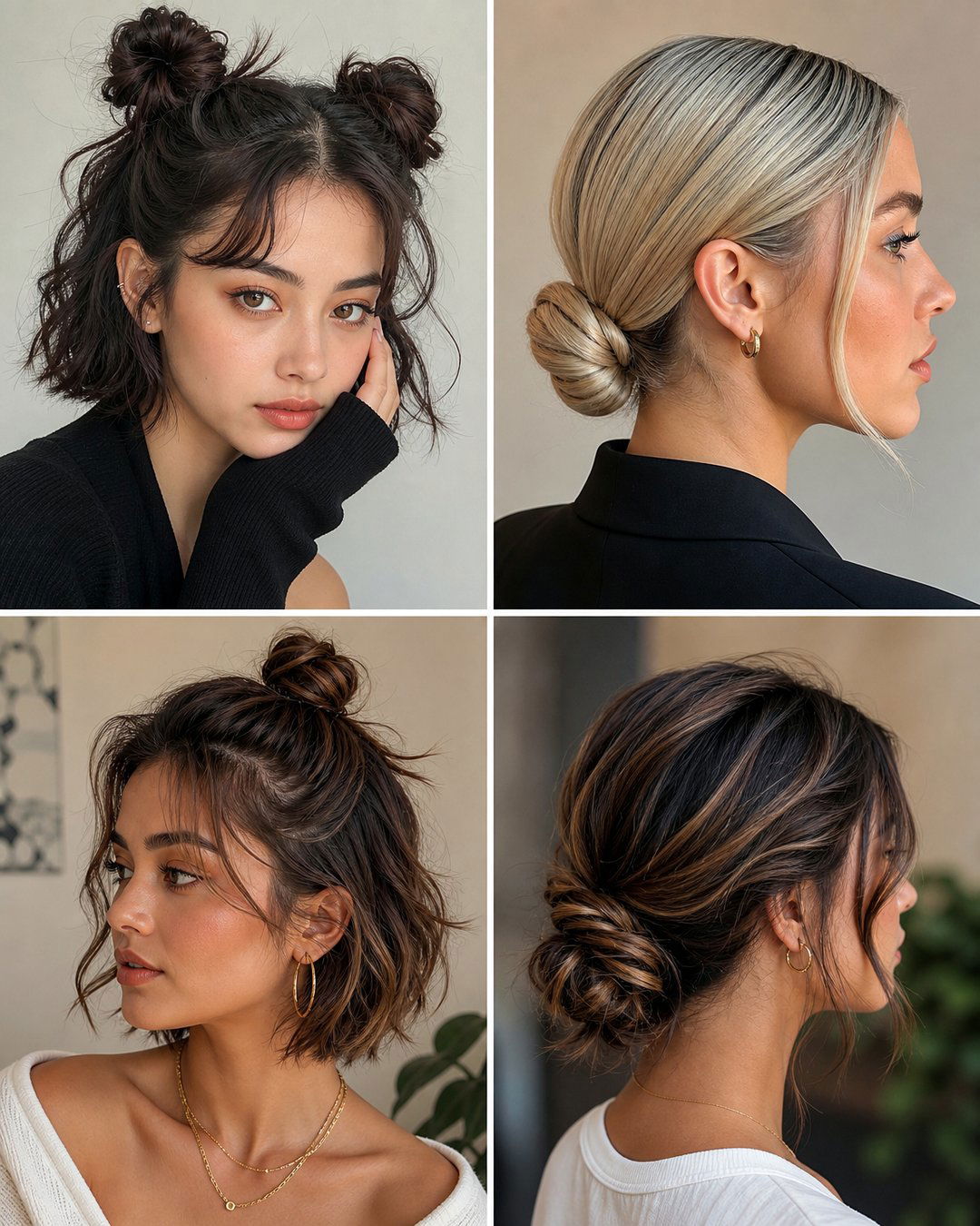 25 Cute Bun Hairstyles for Short Hair to Try Now