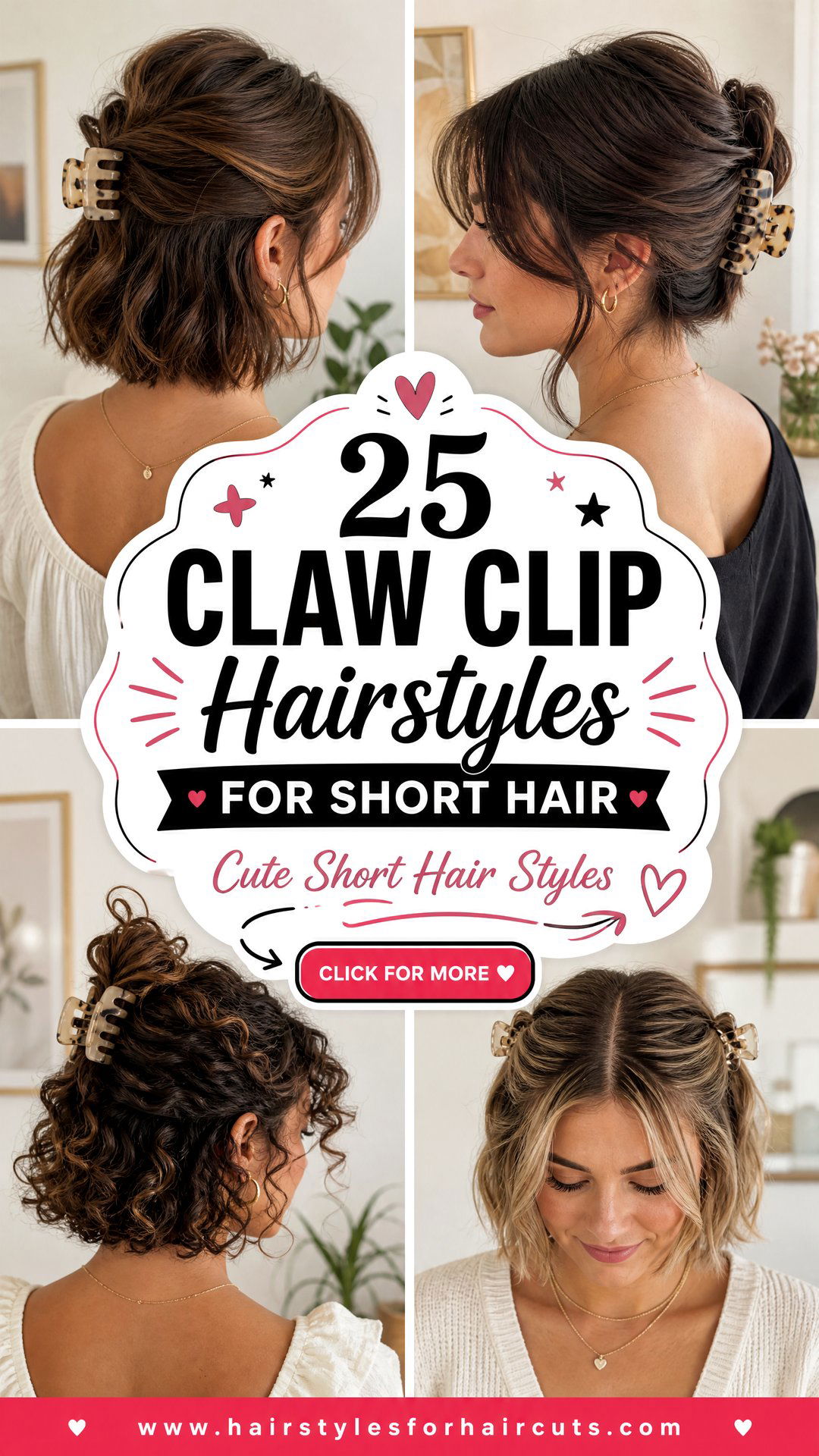 25 Cute Claw Clip Hairstyles for Short Hair - 25 Cute Claw Clip Hairstyles for Short Hair