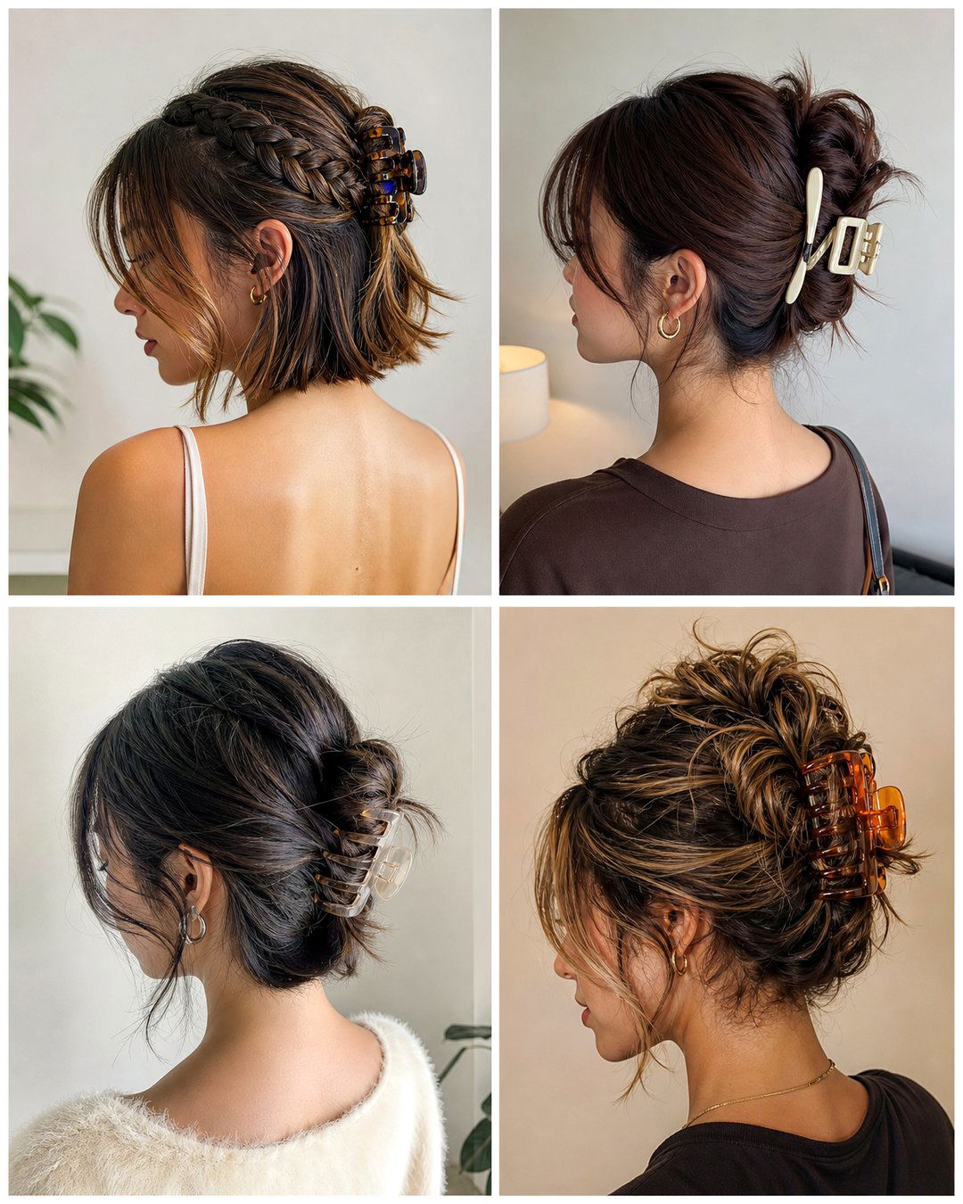 25 Cute Claw Clip Hairstyles for Short Hair