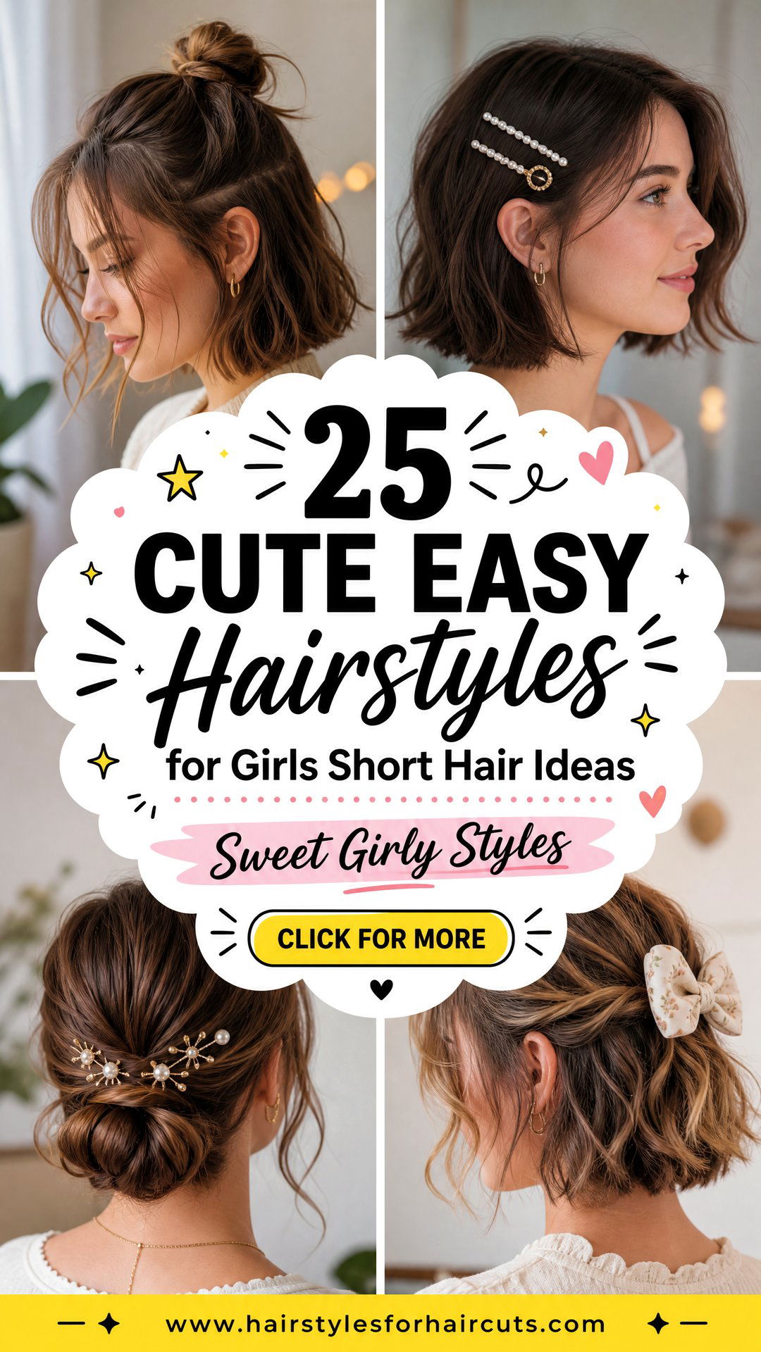 25 Cute Easy Hairstyles for Girls Short Hair Ideas - 25 Cute Easy Hairstyles for Girls Short Hair Ideas