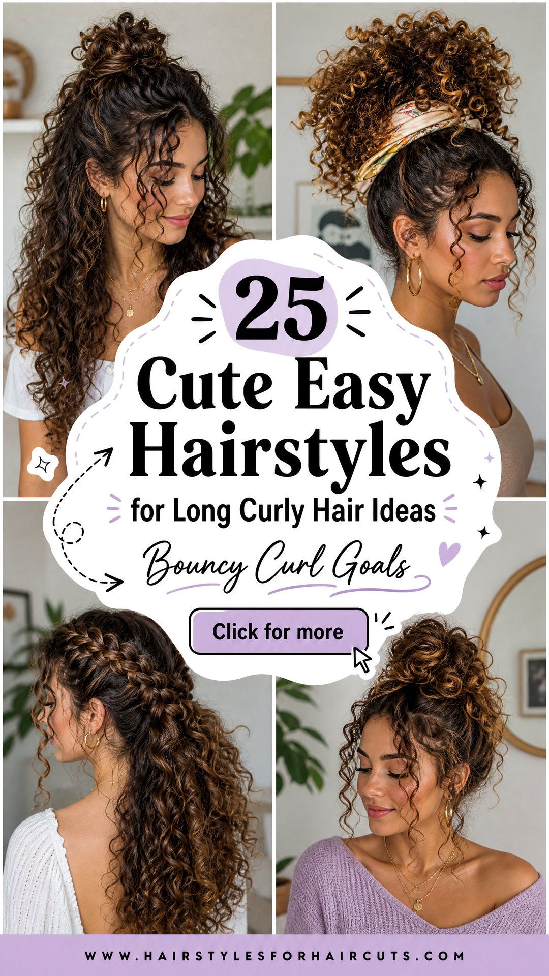 25 Cute Easy Hairstyles for Long Curly Hair Ideas - 25 Cute Easy Hairstyles for Long Curly Hair Ideas
