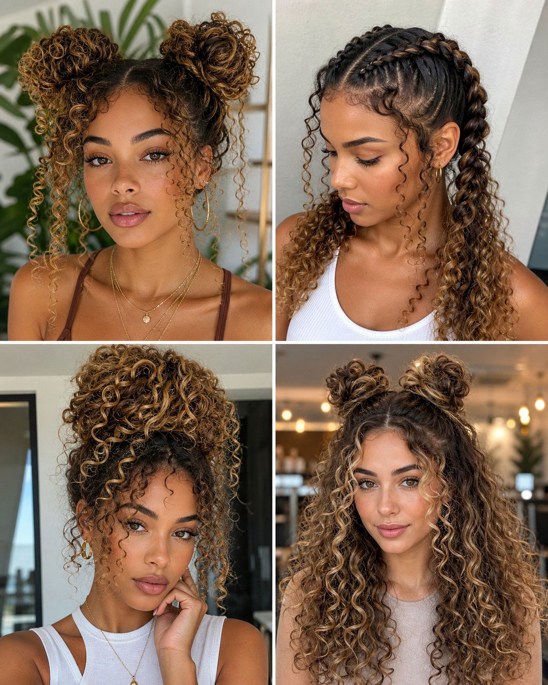25 Cute Easy Hairstyles for Long Curly Hair Ideas