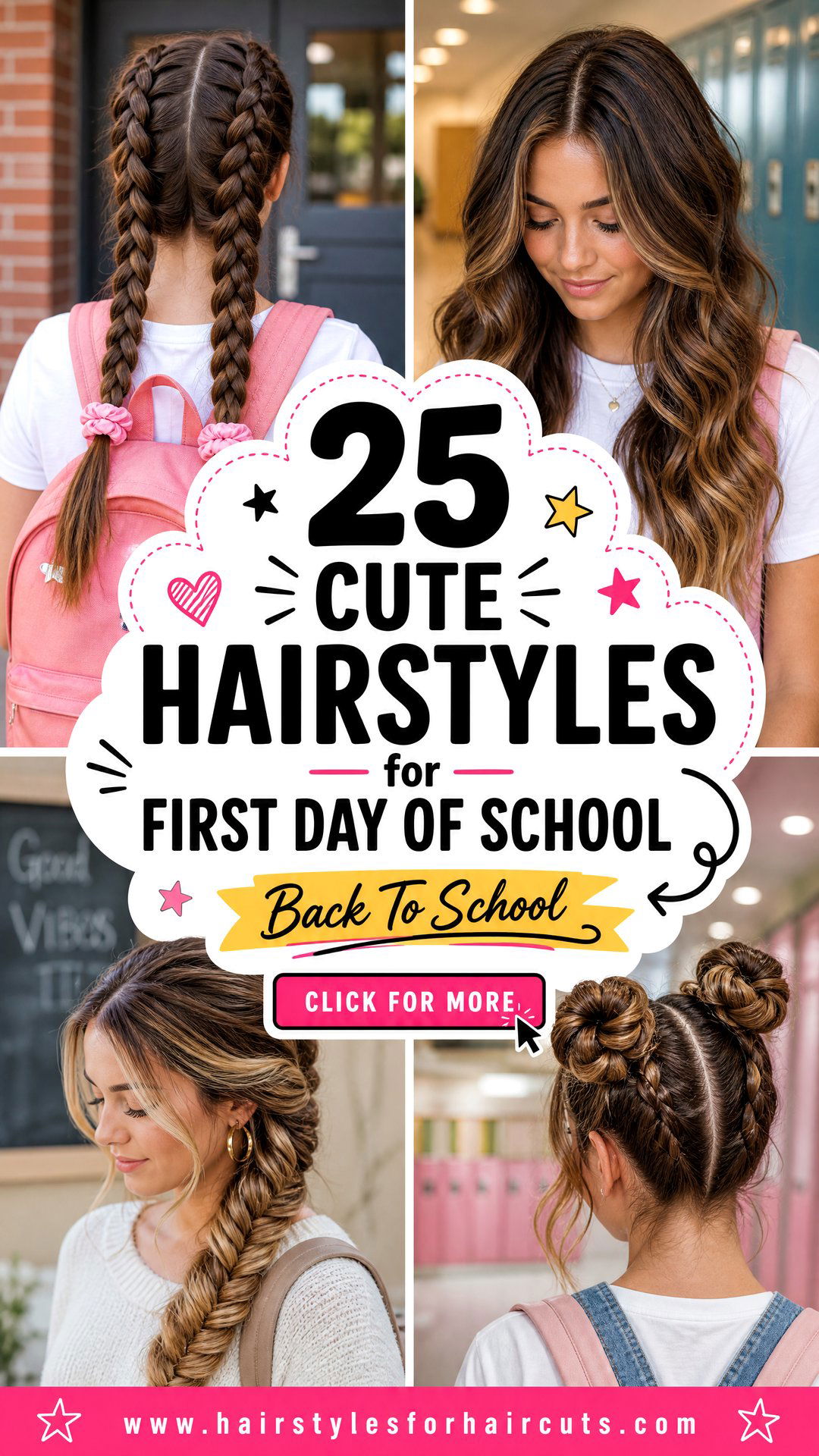 25 Cute Hairstyles for First Day of School - 25 Cute Hairstyles for First Day of School
