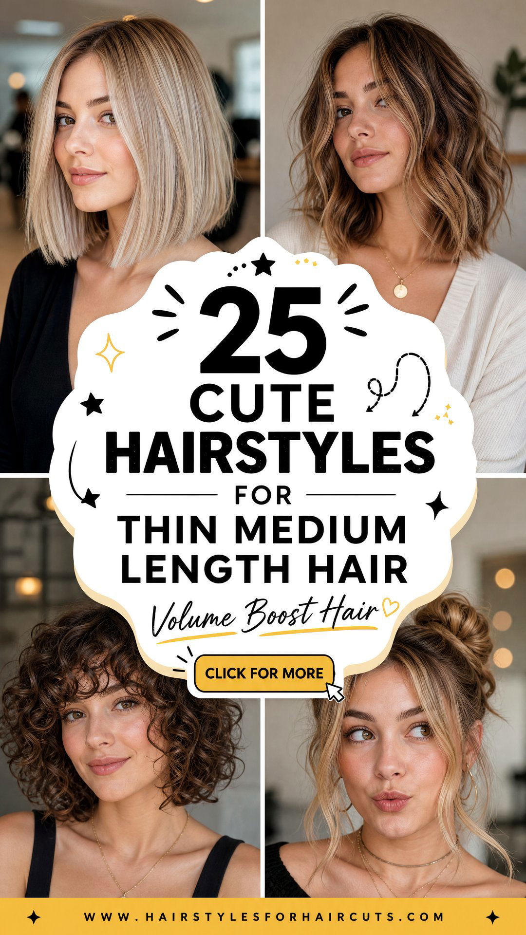 25 Cute Hairstyles for Thin Medium Length Hair - 25 Cute Hairstyles for Thin Medium Length Hair