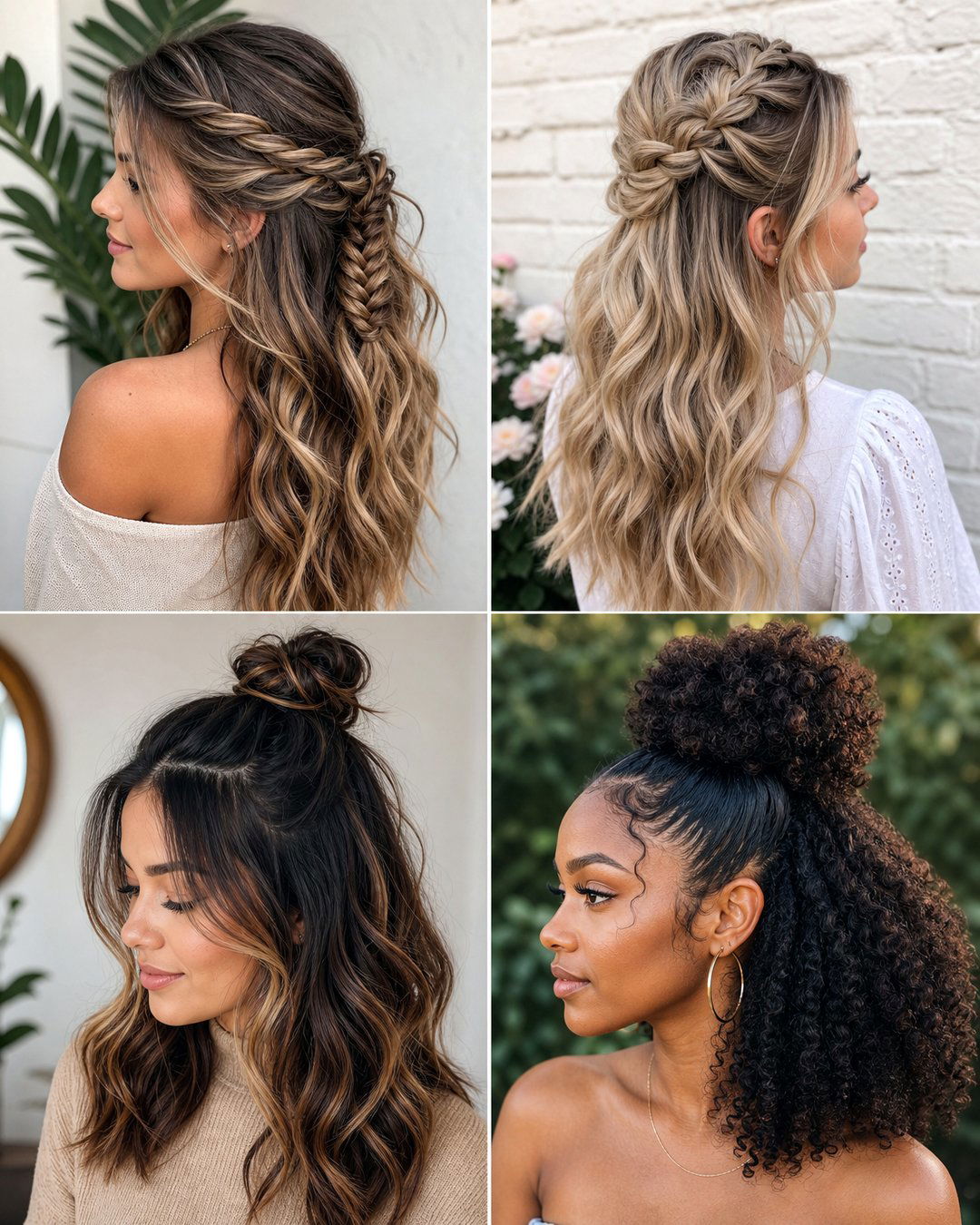 25 Cute Half Up Half Down Hairstyles to Try Now