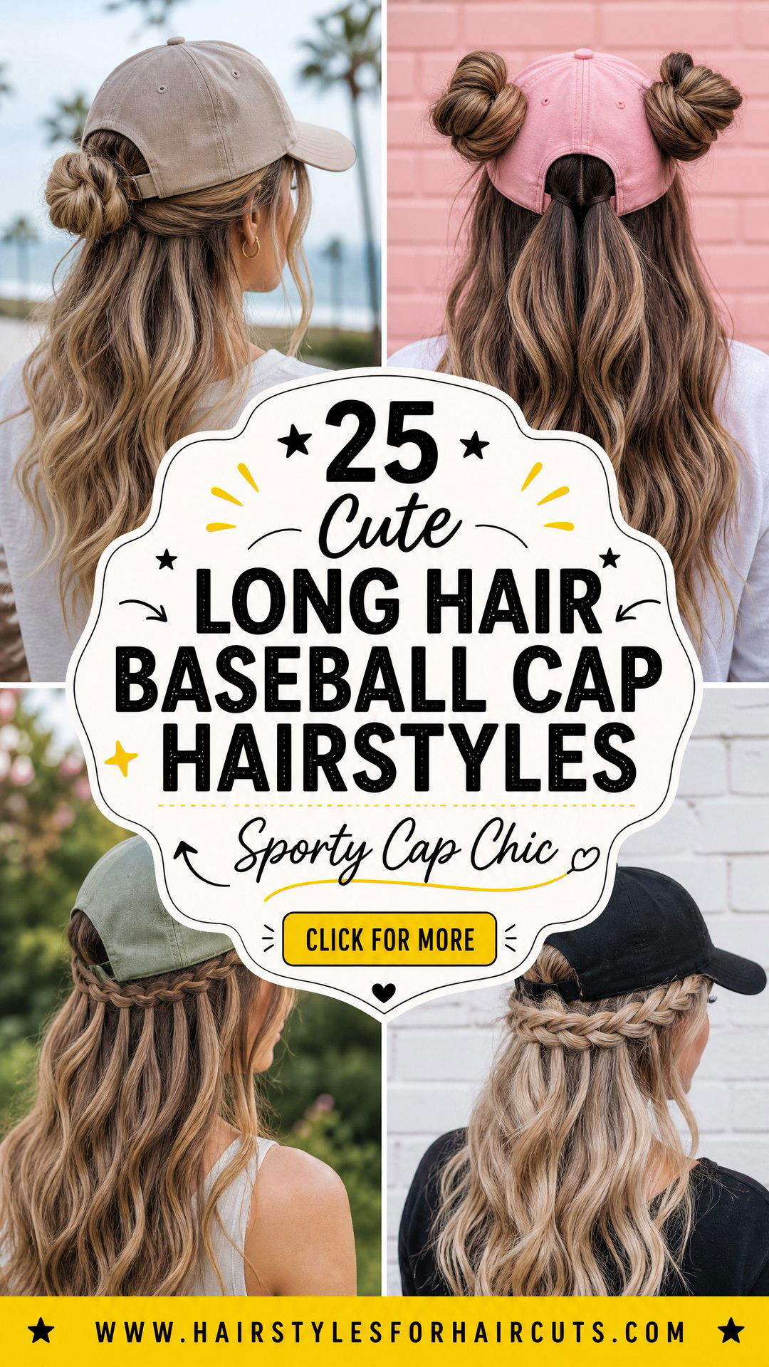 25 Cute Long Hair Baseball Cap Hairstyles to Try - 25 Cute Long Hair Baseball Cap Hairstyles to Try