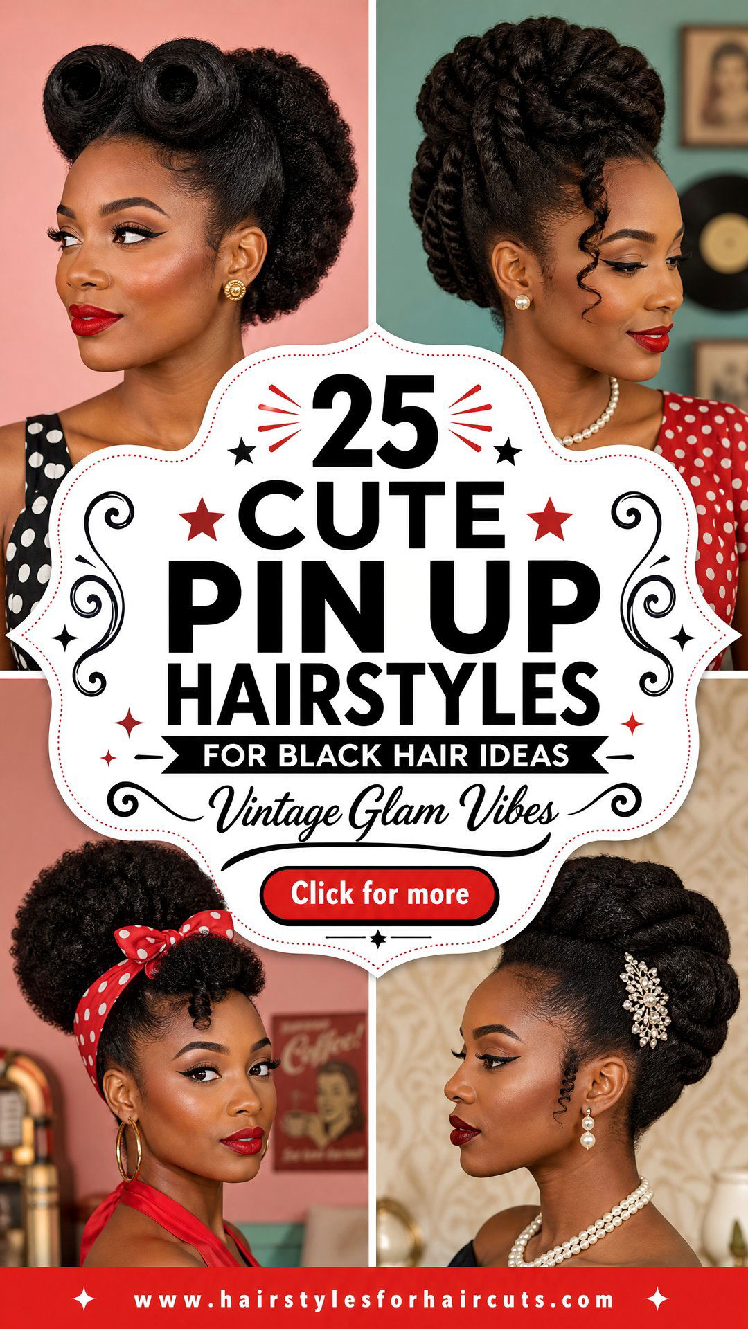 25 Cute Pin Up Hairstyles for Black Hair Ideas - 25 Cute Pin Up Hairstyles for Black Hair Ideas