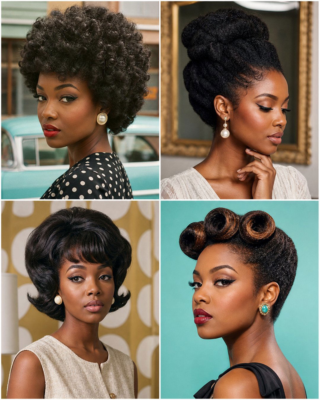 25 Cute Pin Up Hairstyles for Black Hair Ideas