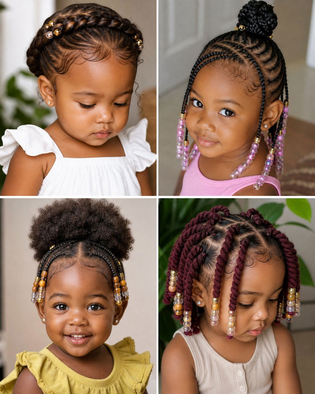 25 Cute Short Hair Toddler Hairstyles With Beads