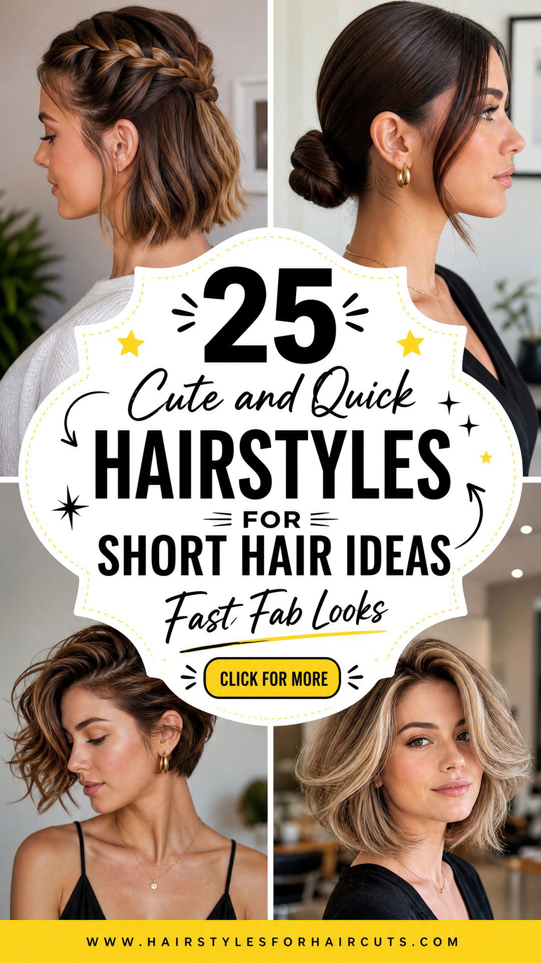 25 Cute and Quick Hairstyles for Short Hair Ideas - 25 Cute and Quick Hairstyles for Short Hair Ideas