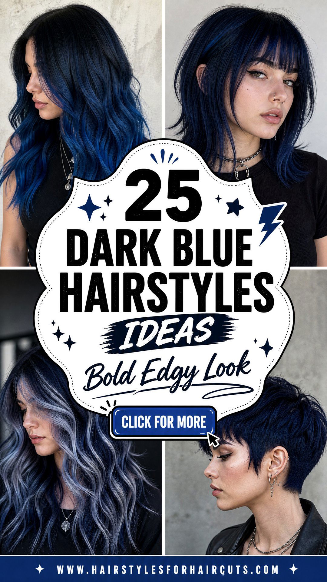 25 Dark Blue Hairstyles for a Bold Edgy Look - 25 Dark Blue Hairstyles for a Bold, Edgy Look