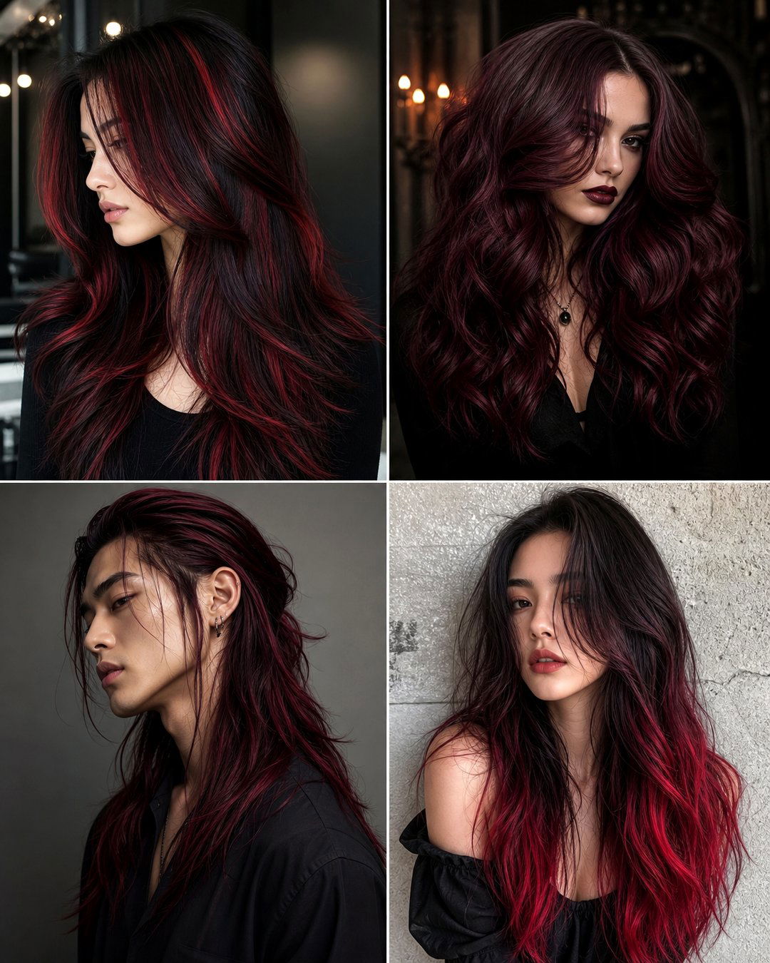 25 Dark Long Hair Vampire Hairstyles to Try Now