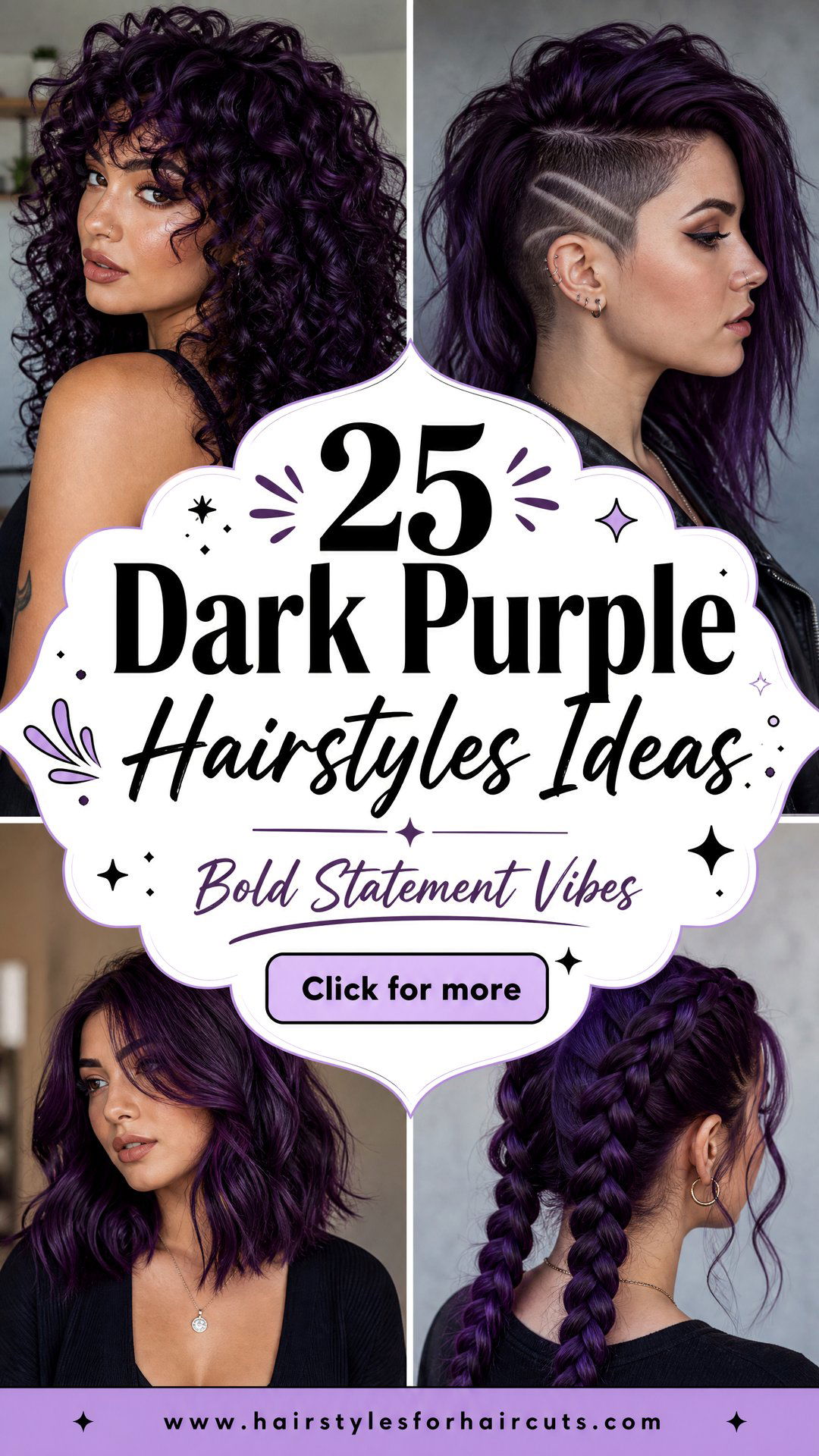 25 Dark Purple Hairstyles for a Bold Statement - 25 Dark Purple Hairstyles for a Bold Statement