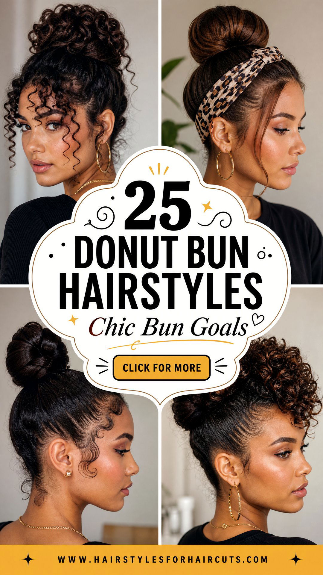 25 Donut Bun Hairstyles for Black Hair Beauties - 25 Donut Bun Hairstyles for Black Hair Beauties