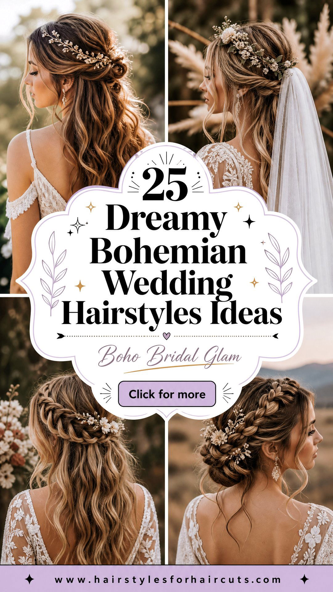 25 Dreamy Bohemian Wedding Hairstyles for Brides - 25 Dreamy Bohemian Wedding Hairstyles for Brides