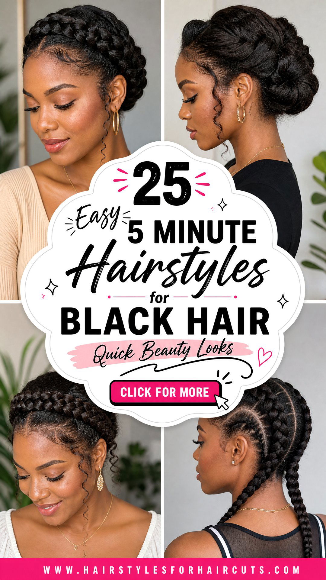 25 Easy 5 Minute Hairstyles for Black Hair Beauties - 25 Easy 5 Minute Hairstyles for Black Hair Beauties