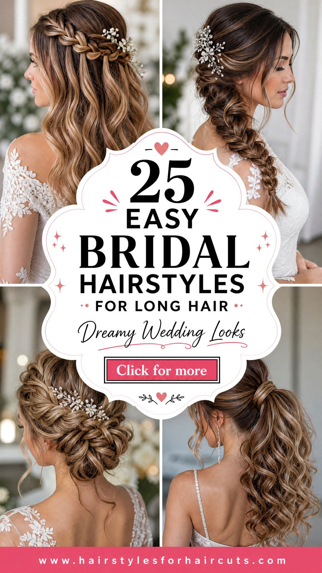 25 Easy Bridal Hairstyles for Long Hair Wedding Looks - 25 Easy Bridal Hairstyles for Long Hair: Wedding Looks
