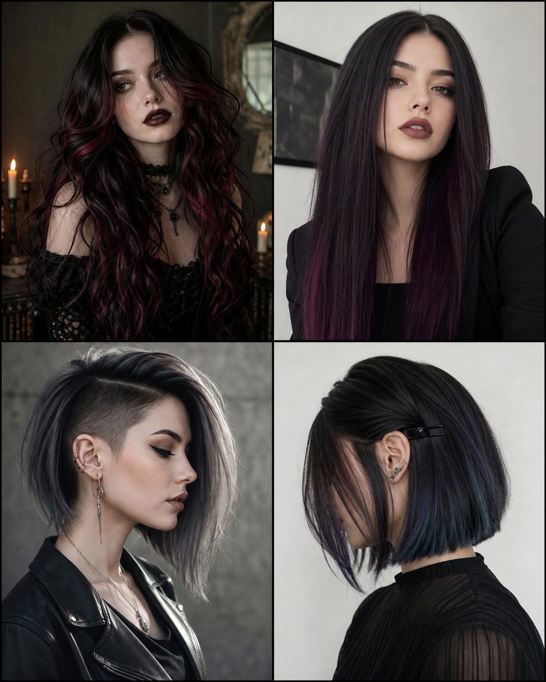 25 Easy Goth Hairstyles for Long Hair to Rock Daily