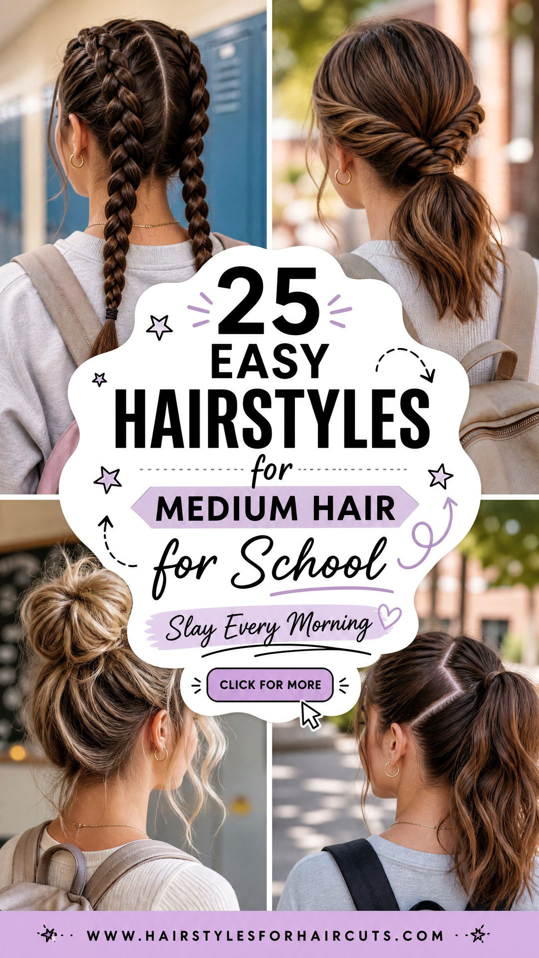 25 Easy Hairstyles for Medium Hair for School - 25 Easy Hairstyles for Medium Hair for School