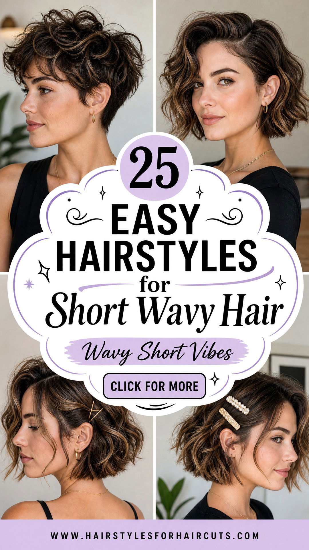 25 Easy Hairstyles for Short Wavy Hair to Try - 25 Easy Hairstyles for Short Wavy Hair to Try