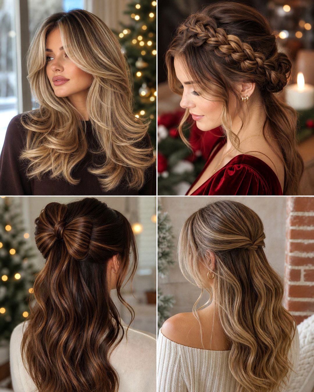 25 Easy Holiday Hairstyles for Long Hair to Sparkle In