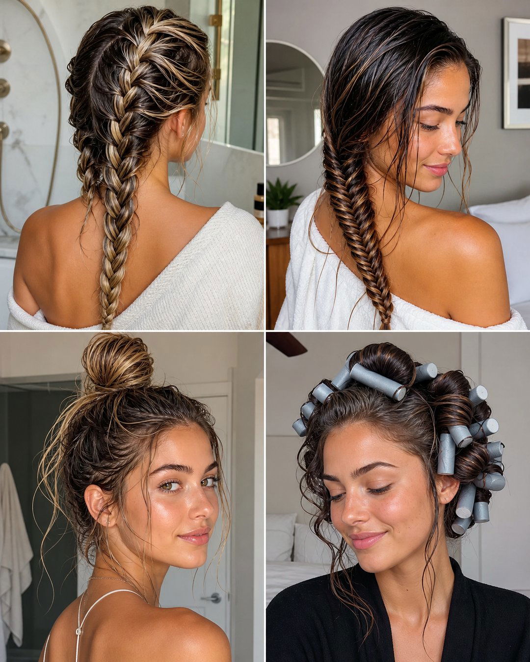 25 Easy Overnight Hairstyles for Wet Hair to Try Tonight