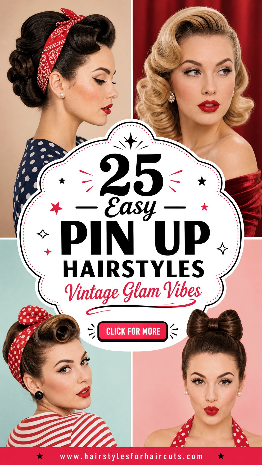 25 Easy Pin Up Hairstyles for Long Hair Vintage Glam - 25 Easy Pin Up Hairstyles for Long Hair: Vintage Glam