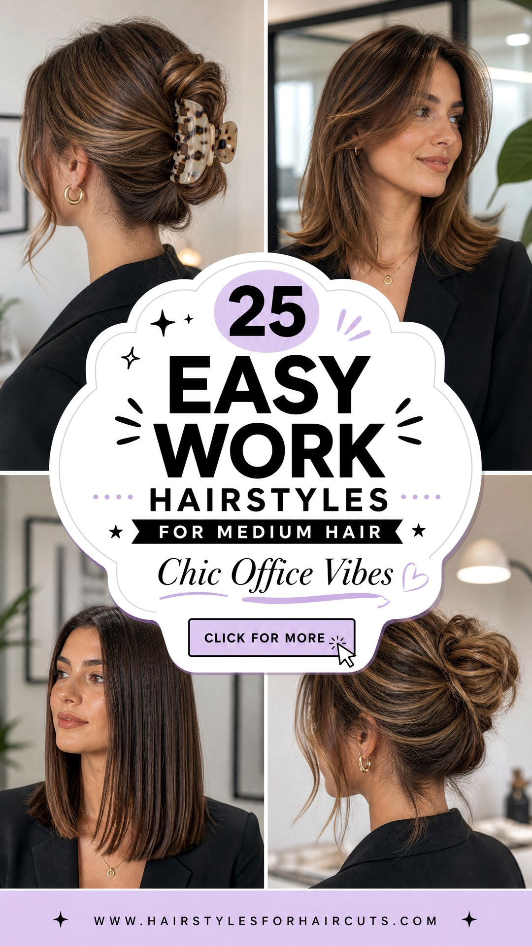 25 Easy Work Hairstyles for Medium Hair to Try - 25 Easy Work Hairstyles for Medium Hair to Try