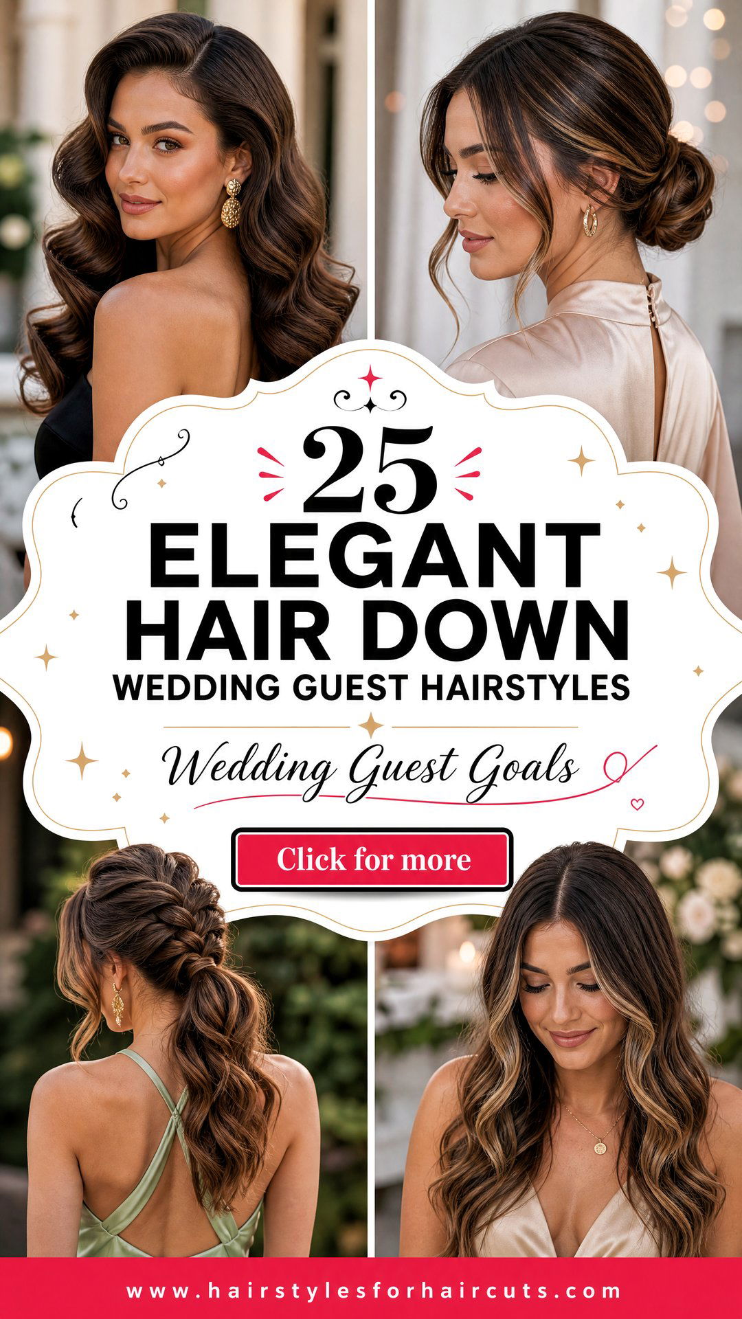 25 Elegant Hair Down Wedding Guest Hairstyles - 25 Elegant Hair Down Wedding Guest Hairstyles