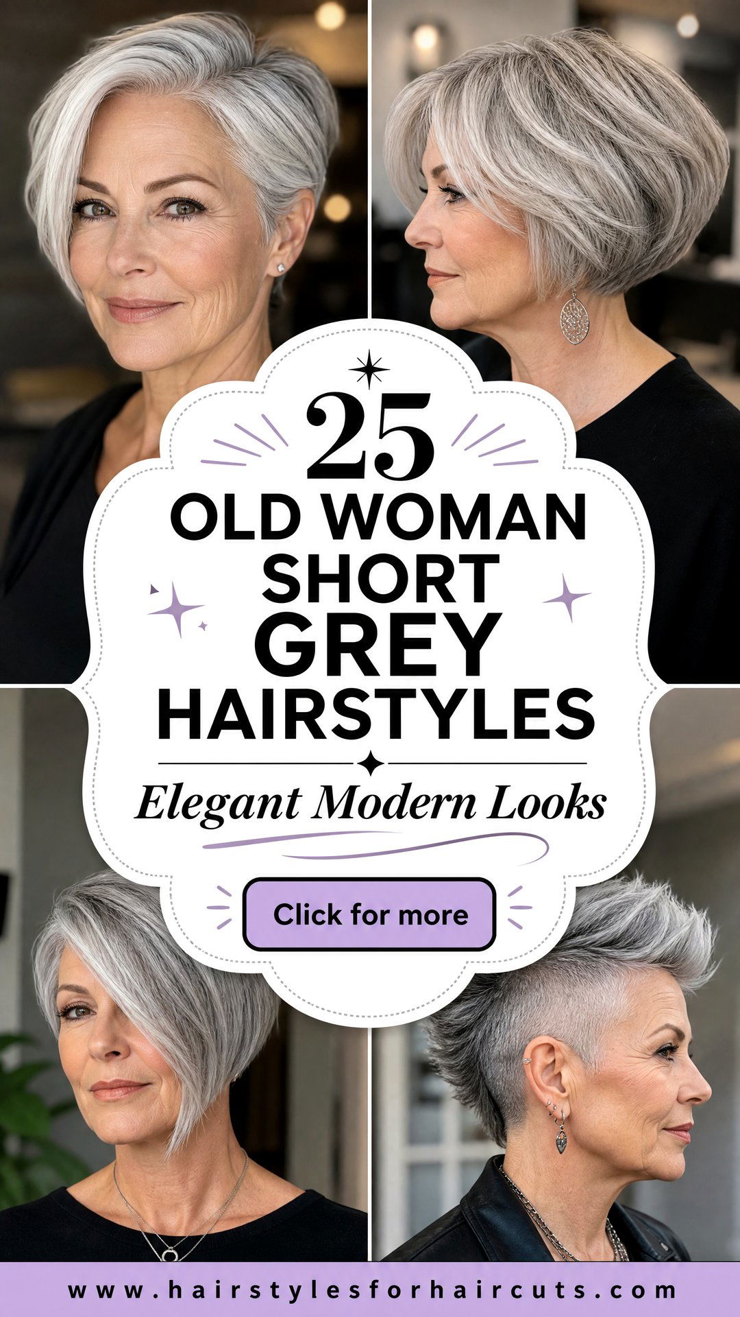 25 Elegant Old Woman Short Grey Hairstyles to Try - 25 Elegant Old Woman Short Grey Hairstyles to Try