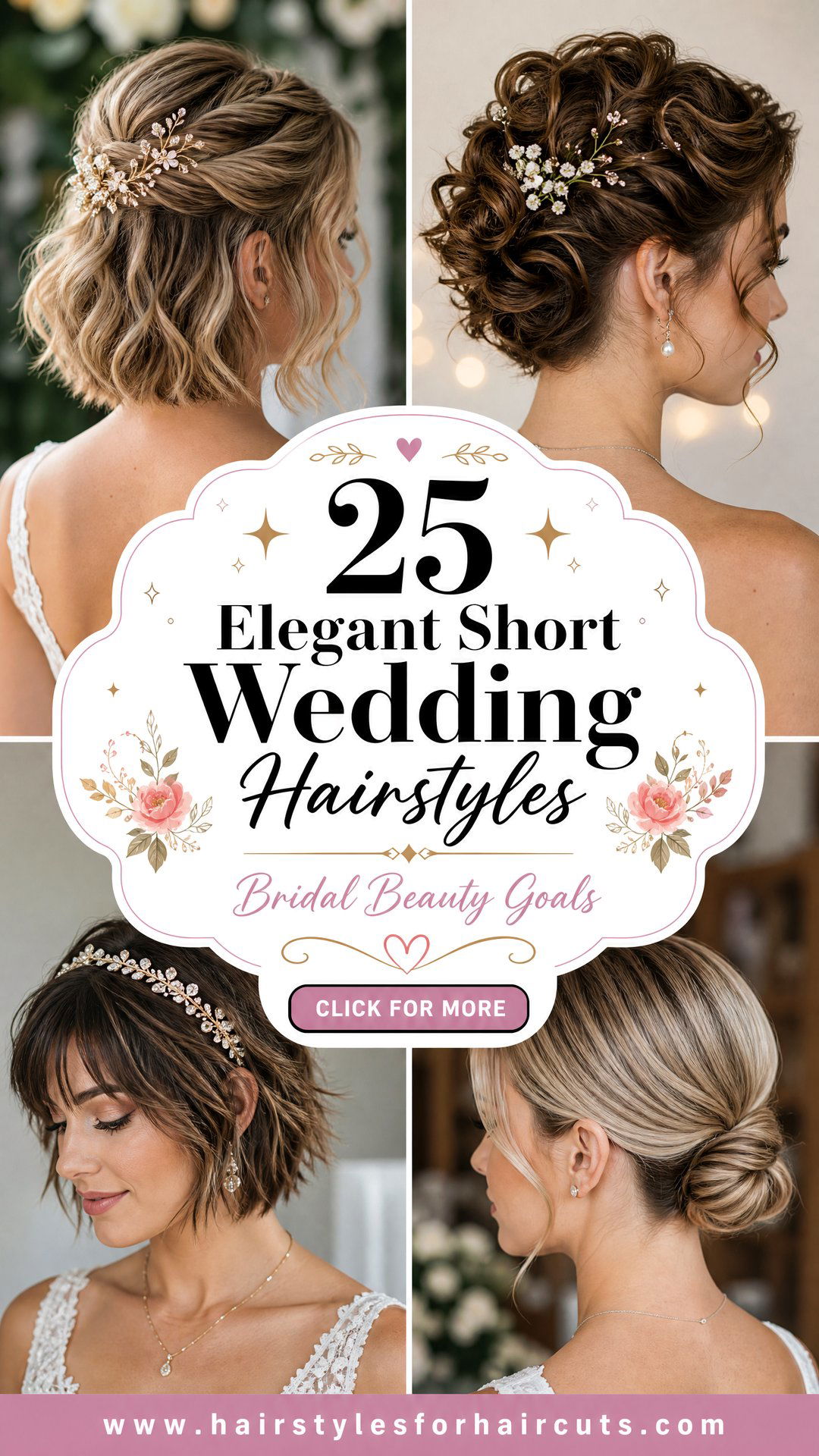 25 Elegant Short Wedding Hairstyles for Brides - 25 Elegant Short Wedding Hairstyles for Brides