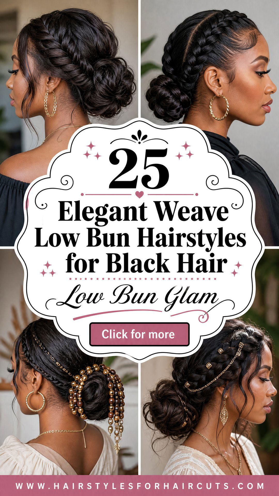 25 Elegant Weave Low Bun Hairstyles for Black Hair - 25 Elegant Weave Low Bun Hairstyles for Black Hair